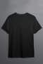 Design Lion Linear Side Print Oversize Cotton Crew Neck Unisex T-Shirt - 2