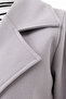 Women's Knee-Length Long Stamp Winter Coat - K.Grey with Lining, Belt and Pockets - 7