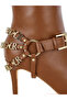 Women Harness Detail Stiletto Boots in Tan - 5