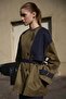 Denim Detailed Double Breasted Khaki Trench Coat - 2