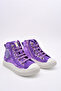 Magic Girl's Sequin and Lace-Up Lilac Color Sneaker - 6