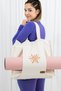 Embroidered Canvas Fabric Yoga Bag with Mat Carrying Compartment, Durable Canvas Fabric - 7