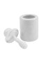Marble Honey Pot 5.5" White – Handmade Jar with Lid & Dipper for Kitchen Countertop Storage - 2