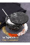 Black Zebra Marble Salt Jar with Lid & Spoon – Spice Holder for Kitchen - 3