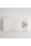 Ayliz Hand Face Towel 100% Organic Cotton Embroidered Cream 50x90 Cm - 3
