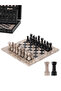 Marble Chess Set 10" Handmade – Oceanic & Black Game With Storage Box, Extra Queens, Gift Idea - 6
