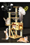Cat Tree Capsule Wood Cat Tower Climbing Frame for Kittens - 4