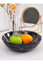 Marble Fruit Bowl 10" Black – Handmade Serving Bowl for Kitchen, Farmhouse & Dining Table