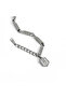 Bjk Logo Striped Adjustable 19 cm Steel Bracelet Gray Licensed Fan Bracelet - 4
