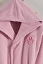 Bamboo Embroidered Waiter Size Bathrobe - Flamingo - 3