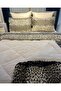 طقم نوم Diamond Tropical مزدوج من 6 قطع، بنقشة Armony بطبعة الفهد، باللون البيج - V2 - 5
