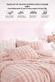 Fur Bedspread Single Padded Plush Soft Quilt Rabbit Hair 2 Pieces Lory Powder - 4