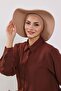 Combed Cotton Bonnet Turban with Detachable Bow on the Back, S-4, Milk Coffee - 7