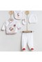 100% Cotton Newborn Baby Boy 5-Piece Hospital Discharge Bodysuit Set Boxed - 2