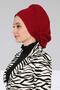 Stitched Pleated Chiffon Ready Turban,Burgundy,Ht-31 - 4
