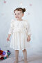 Baby Girl Kid's Long Sleeve Ruched Bow Ruffled Party Wedding Birthday Eid Dress - 3