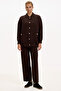 Bisiket Oversize Tirko Cardigan with Collar Pockets and Gold Buttons - 4