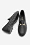 Women's Genuine Leather Chain Loafer Casual Shoe Tanle Black - 7
