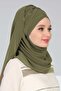 شال شيفون عملي متقاطع، cps-502، cps-502، أخضر كاكي - 2