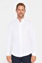 Men's Slim Fit, Slim Cut, Cotton, Easy-Iron, White, Judge Collar Shirt - 2