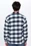 Men's Relax Fit Relaxed Cut Lumberjack Apple Collar Double Pocket Flap Checked Winter Shirt - 5