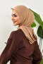Combed Cotton Women's Ready-Made Bonnet with Hood and Concealer Feature, B-89P, Milk Coffee - 5