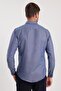 Navy Blue Men's Oxford Shirt - Slim Fit, Long Sleeve, Buttoned Collar - 7