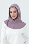 Combed Cotton Women's Ready-Made Bonnet with Hood and Concealer Feature, B-89P, Lilac - 7
