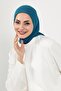 Combed Cotton Women's Ready-Made Bonnet with Hood and Concealer Feature, B-89P, Petrol - 2