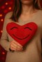 Fluffy Heart Plush Pillow - Smiling Gift Heart Pillow - My Fluffy Heart Is Just for You - 3