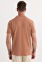 Men's Regular Fit Classic Cut 100% Cotton Plain Pique Brown Polo Neck T-Shirt with Pockets - 7