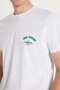 Men's Slim Fit Slim Fit 100% Cotton Soft Texture Printed White Crew Neck T-Shirt - 3