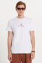 Men's Slim Fit Slim Fit 100% Cotton Soft Texture Printed White Crew Neck T-Shirt - 2