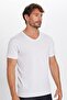 Men's Slim Fit Slim Fit 100% Cotton Soft Textured White V-Neck T-Shirt