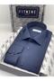 Classic Long Sleeve Gold Satin Gift Boxed Men's Shirt Fs-002160 - Navy Blue