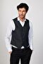 Slim Fit Slim Fit 3 Pockets 4 Seasons Plain Gray Men's Vest