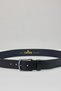 Men's 100% Genuine Leather 4 cm Sports Black Belt - 2