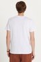 Men's Slim Fit Slim Fit 100% Cotton Soft Texture Printed White Crew Neck T-Shirt - 5