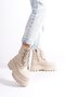 Mbbrz400-Bj High Thick Sole Lace-Up Women's Short Boots & Boots