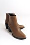 Mbvct4000-Vz Women's Mink Pointed Toe Short Thick Heeled Zippered Boots & Booties - 4