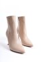 Mbhrnd801N-Women's Thin Heeled Pointed Toe Nude Short Boots & Bootie - 4