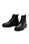 Black Leather Men's Casual Boots - Lace-up, 24WFD 681018 - 3
