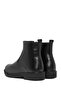 Men's Black Zippered Leather Casual Boots 24Wfd 702518 - 6