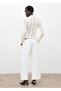 Openwork knit perkins collar sweater - 4