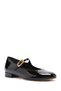 Women's Black Banded Patent Leather Genuine Leather Summer Ballerina Shoes 24Sfd140416 - 5