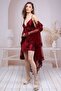 Dowry Laced Dressing Gown Set Short Model - 5