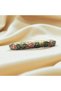 Green Bracelet with Red Detail and Enamel Flower Motif – 316L Stainless Steel - 5