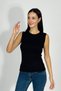 Women's Zero Sleeve Crew Neck Bodysuit Black 1 Piece - 4
