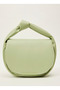 Large Handbag with Plain Skin Drawstring Handle