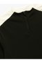 Long Sleeve Color Contrast Zipper Detail Crew Neck Sports T-Shirt - 5